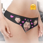 Custom Face Naughty Take These Off & F- Me - Personalized Photo Women's Low-Waisted Brief