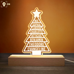 Custom Family Names 2026 Christmas Tree - Personalized LED Light