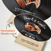 Custom Favorite Song - Personalized Acrylic Record With Wooden Stand
