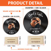 Custom Favorite Song - Personalized Acrylic Record With Wooden Stand