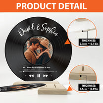 Custom Favorite Song - Personalized Acrylic Record With Wooden Stand