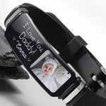 Custom I Love You Daddy Father's Day Gift - Personalized Photo Bracelet