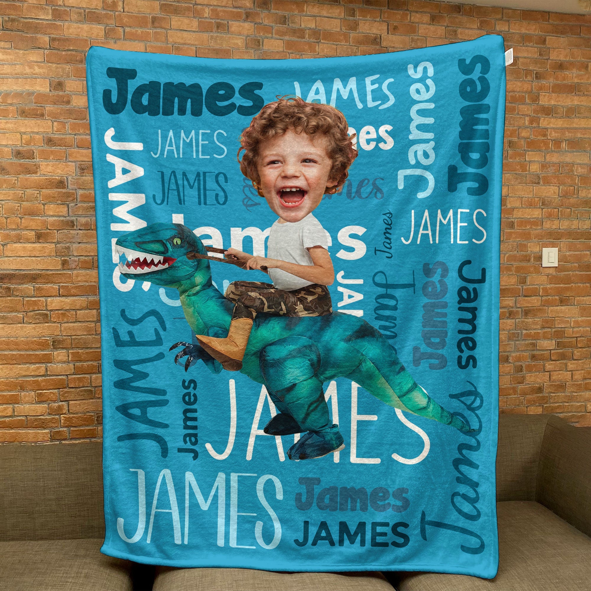 Custom Name Swaddle For Kids, Grandkids - Personalized Kid Photo Blanket