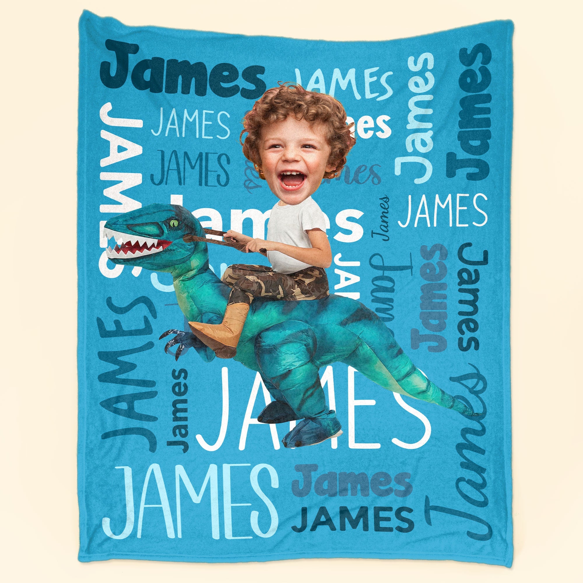 Custom Name Swaddle For Kids, Grandkids - Personalized Kid Photo Blanket