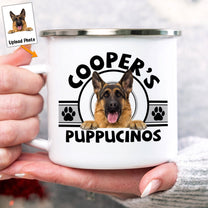 Custom Pet Face Puppucinos - Personalized Photo Enamel Mug