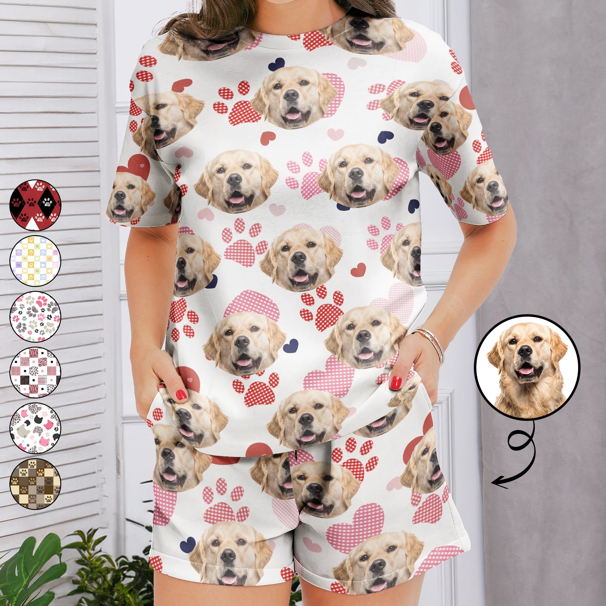 Custom Pet Pajamas - Personalized Photo Pajama Shorts Set β Macorner