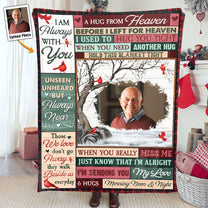 Custom Photo A Hug From Heaven - Personalized Memory Photo Blanket