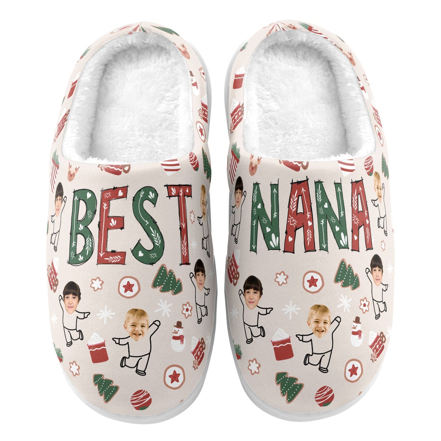 Custom Photo Best Nana - Personalized Photo Slippers