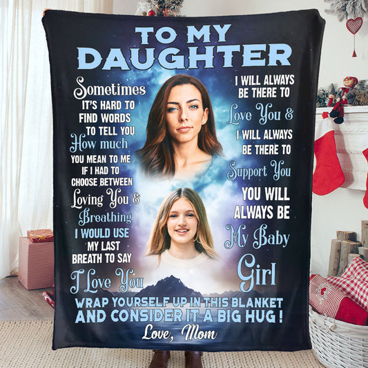 Custom Photo Daughter Blanket - Personalized Photo Blanket