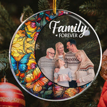 Custom Photo Family - Stained Glass  - Personalized Acrylic Photo Ornament