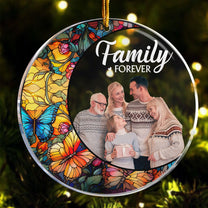 Custom Photo Family - Stained Glass  - Personalized Acrylic Photo Ornament