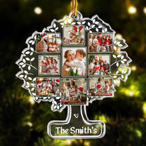 Custom Photo Family Tree Of Life - Personalized Acrylic Photo Ornament