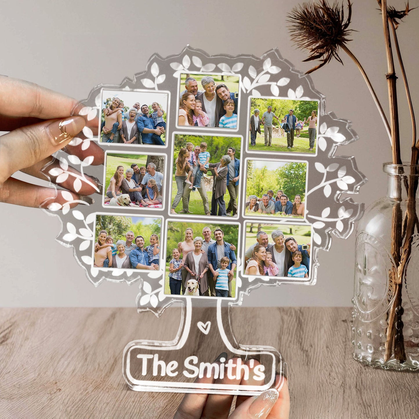 Custom Photo Family Tree Of Life - Personalized Acrylic Photo Plaque