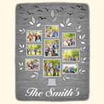 Custom Photo Family Tree Of Life - Personalized Photo Blanket
