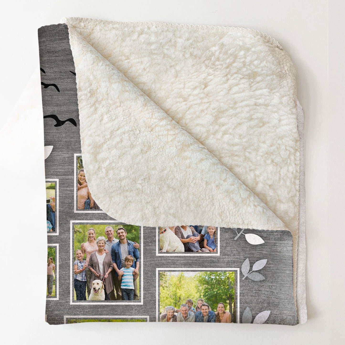 Custom Photo Family Tree Of Life - Personalized Photo Blanket