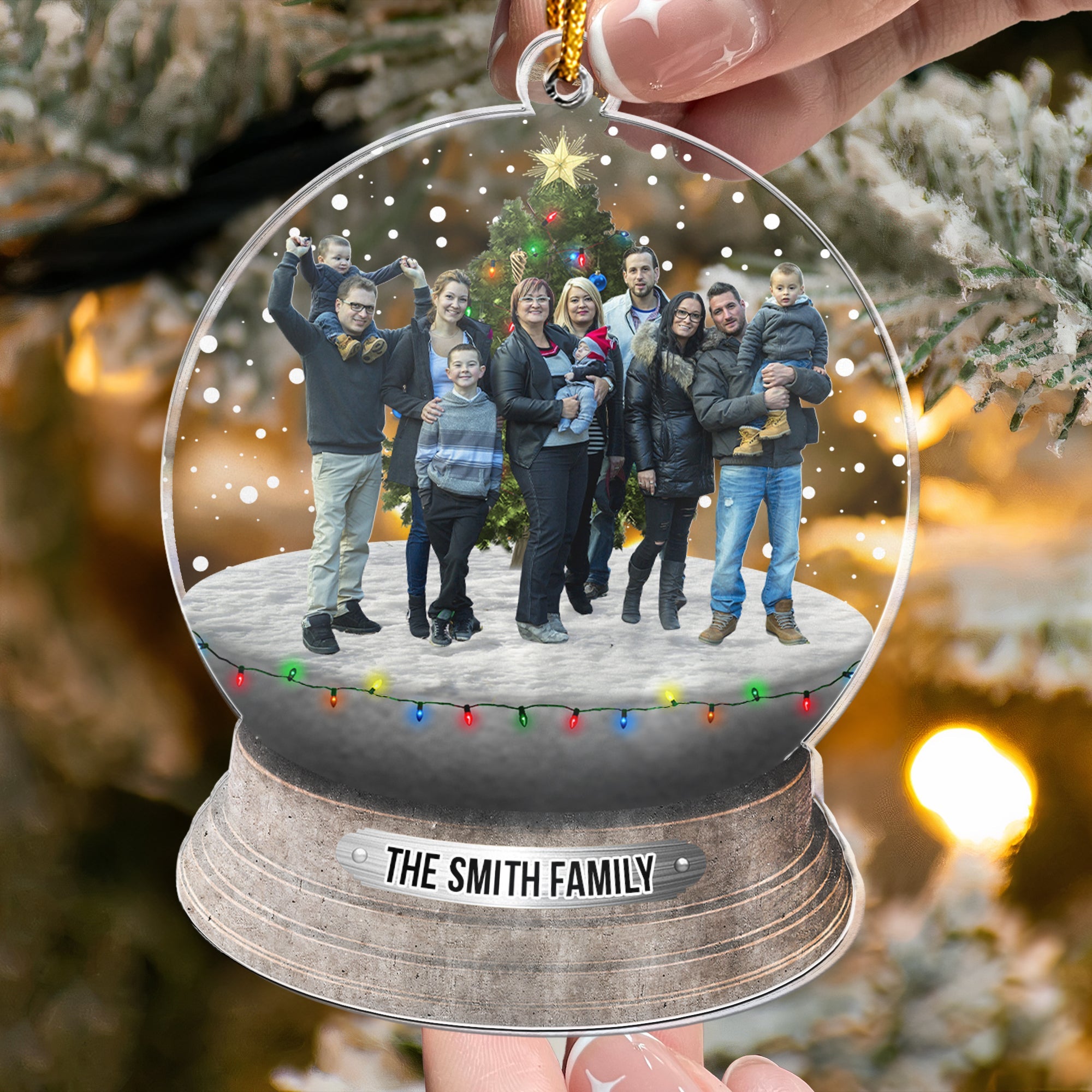 Custom Photo Family, Friends - Personalized Family Photo Ornament