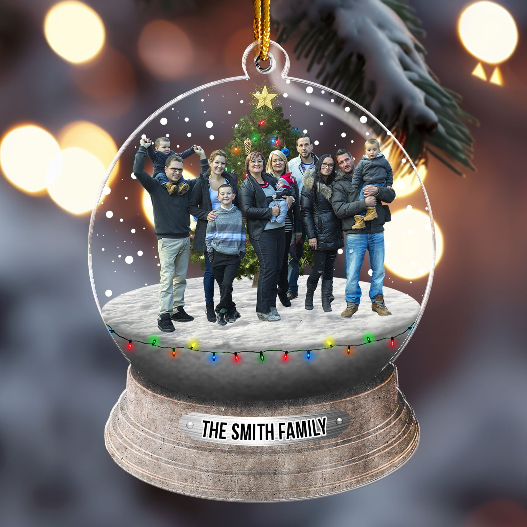 Custom Photo Family, Friends - Personalized Family Photo Ornament