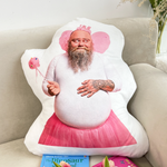 Custom Photo Funny Dad & Kids Moments - Personalized Photo Custom Shaped Pillow