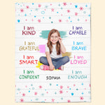 Custom Photo I Am Kind  - Personalized Photo Blanket