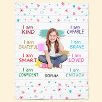 Custom Photo I Am Kind  - Personalized Photo Blanket