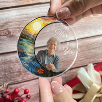 Custom Photo Fishing In Heaven - Personalized Acrylic Photo Ornament