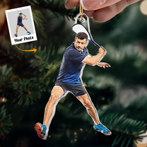 Custom Photo Ornament Gift For Tennis Lover - Personalized Acrylic Photo Ornament