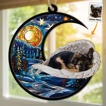 Custom Photo Pet With Angel Wings - Personalized Suncatcher Photo Ornament