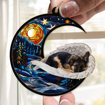 Custom Photo Pet With Angel Wings - Personalized Suncatcher Photo Ornament