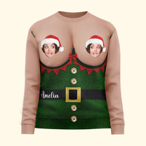 Custom Photo Ugly Christmas Sweater - Personalized Photo Ugly Sweater