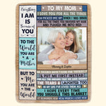 Custom Photo We Love You, Mom - Personalized Photo Blanket