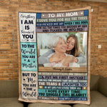 Custom Photo We Love You, Mom - Personalized Photo Blanket