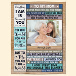 Custom Photo We Love You, Mom - Personalized Photo Blanket