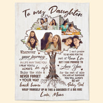 Custom Photo You Will Always Be My Baby Girl  - Personalized Photo Blanket