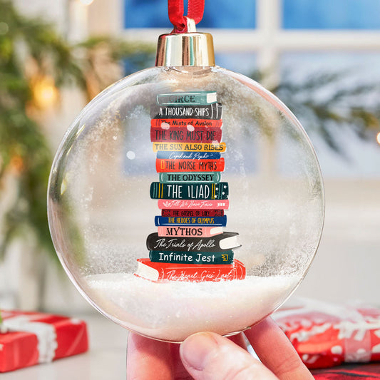 Custom Titles Of Books For Book Lovers, Librarian - Personalized Christmas Ball Ornament