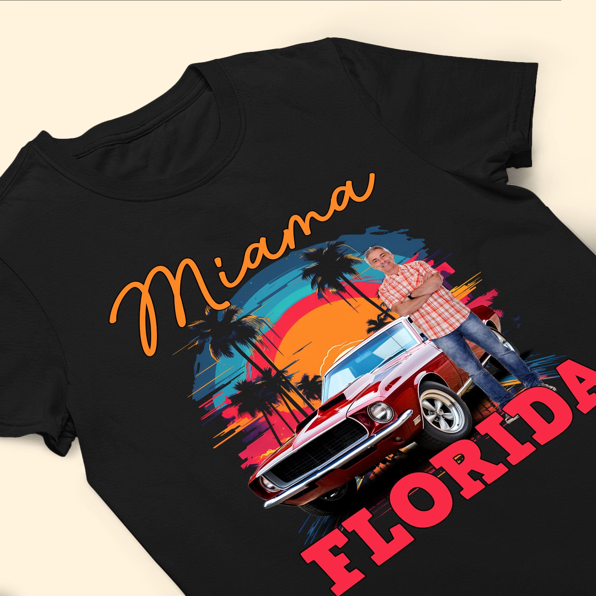 Custom Vintage Cars Muscle Cars For Men, Husband - Personalized Photo Shirt
