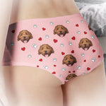 Custom Women's Brief With Pet Face - Personalized Photo Women's Low-Waisted Brief