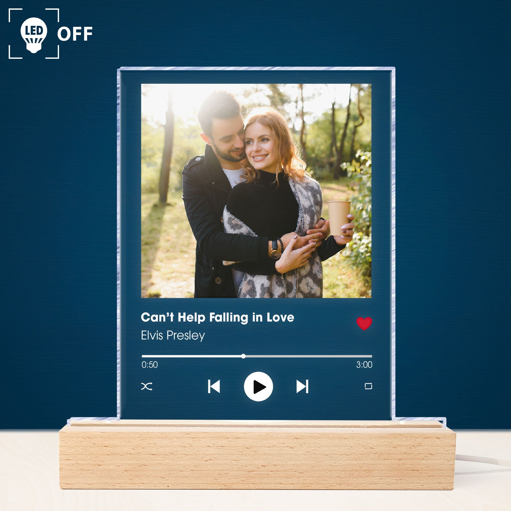 Customized Led Light With Your Favorite Song - Personalized Photo Led Light - Valentine's Day Gifts For Her, Him