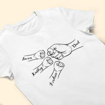 Dad Fist Bump Custom Kids' Names - Personalized Shirt