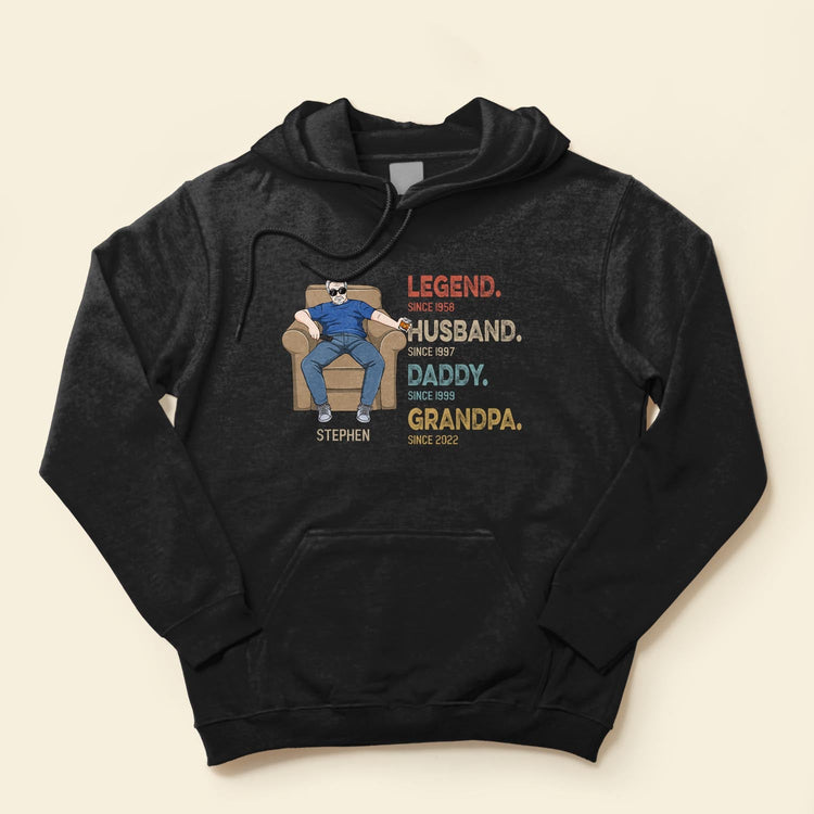 Dad Grandpa Uncle Legend Husband - Personalized Shirt - Birthday, Father's Day ,Funny Gift For Dad, Father, Grandpa, Husband 