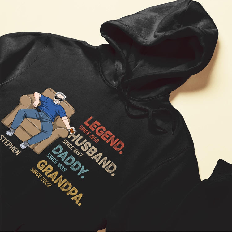 Dad Grandpa Uncle Legend Husband - Personalized Shirt - Birthday, Father's Day ,Funny Gift For Dad, Father, Grandpa, Husband 