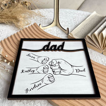 Dad Hand Bumps - Personalized Wooden Plaque