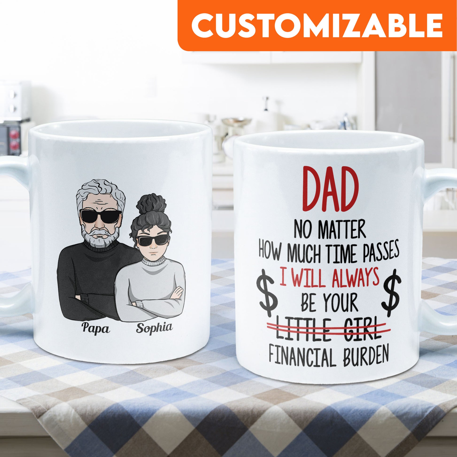 Personalized Dad and Grandpa Gifts Father's Day Gift M 628 Husband