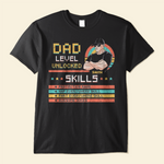 Dad Level Unlocked - Personalized Shirt - Birthday Father's Day Gift For Dad, Step Dad, Husband - Gift From WIfe