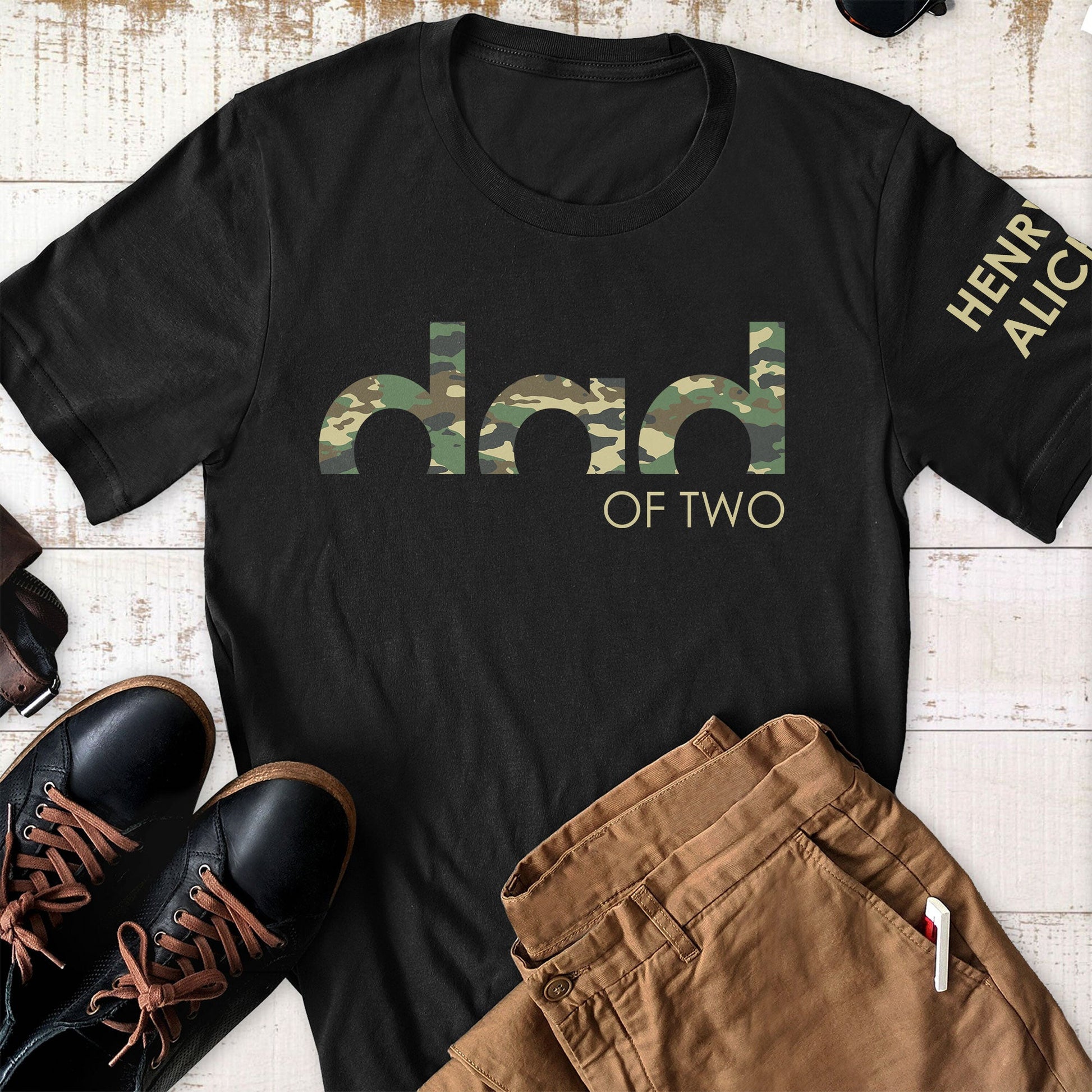 Dad Of Two - Personalized Shirt