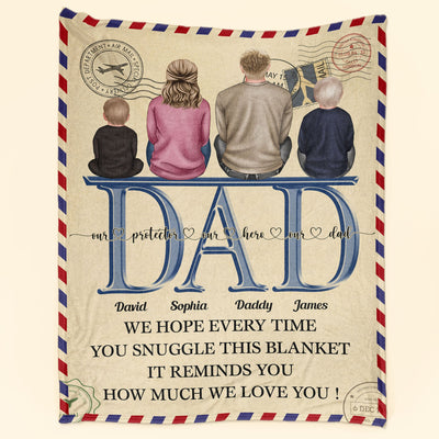 Dad, This Blanket Reminds How Much We Love You - Personalized Blanket