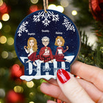 Dad - We Love You - Christmas Eve - Personalized Custom Shaped Wooden Ornament - Christmas, New Year Gift For Dad, Daughters, Sons