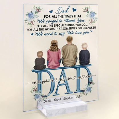 Dad We Love You - Personalized Acrylic Plaque