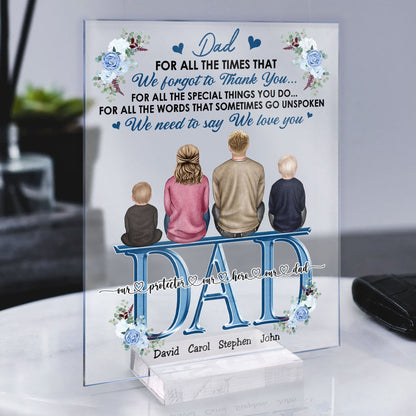 Dad We Love You - Personalized Acrylic Plaque