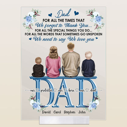 Dad We Love You - Personalized Acrylic Plaque