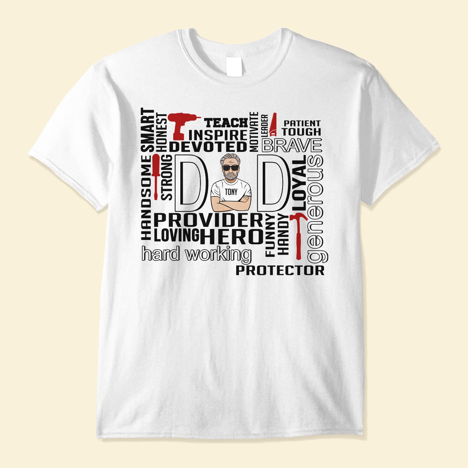 Dad Word - Personalized Shirt - Birthday, Father's Day Gift For Father, Dad, Papa, Grandpa